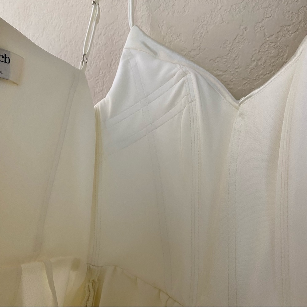HOUSE OF CB 'Reva' Ivory Satin Balcony Corset Dress /Size XS - Picture 12 of 17